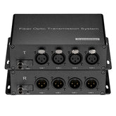 4 Port XLR Balanced Audio Fiber Converters SM 20Km, Broadcast professional quality 1 pair